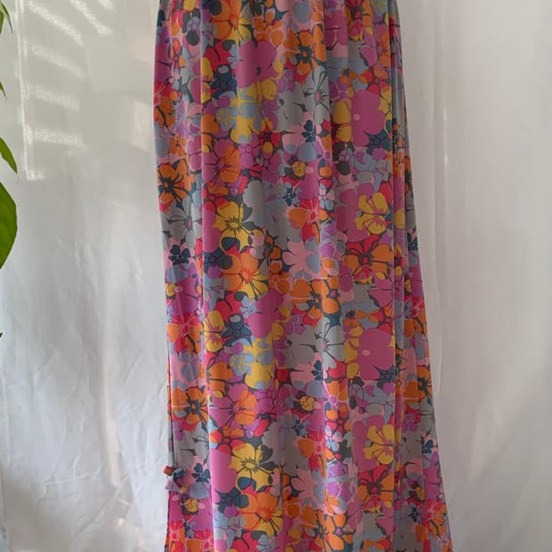 모리 플라워 패턴 스커트