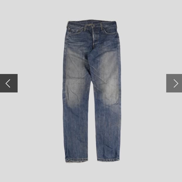 리바이스 00s 501 중청워싱 테이퍼드핏 버튼플라이 데님팬츠 32