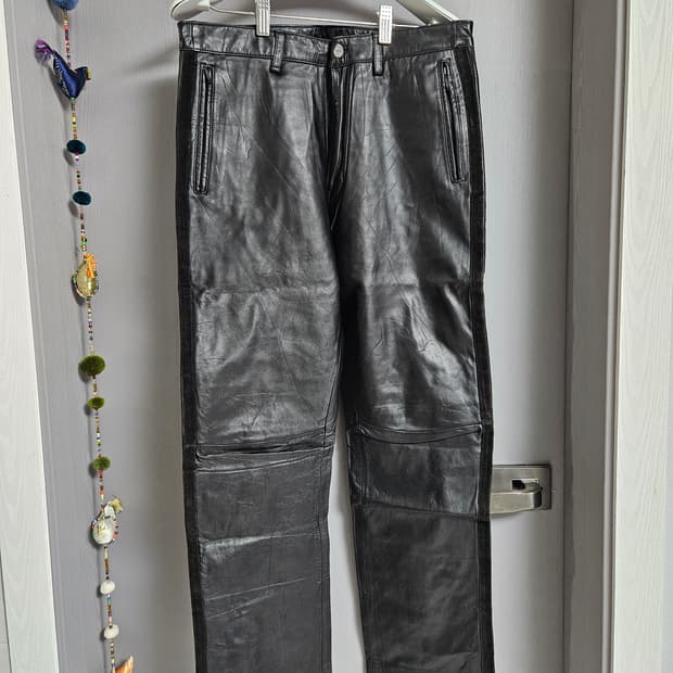 몽타주 가죽 팬츠 M 사이즈