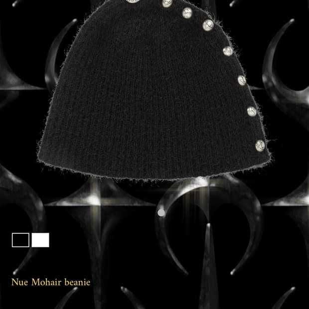 떠그클럽 누에비니 Nue Mohair beanie 블랙 새상품