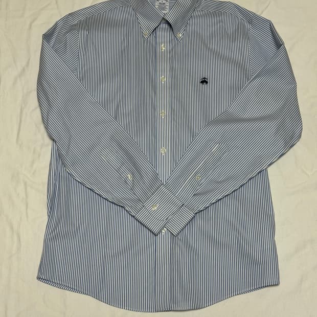 브룩스 브라더스 클래식 블루 스트라이프 셔츠