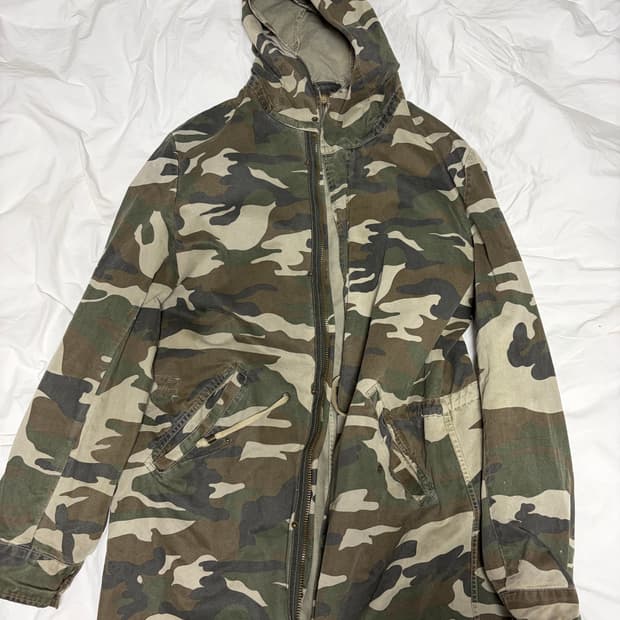 이탈리아 빈티지 Martes Srl 카모플라쥬 후드 야상 자켓