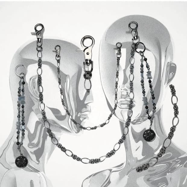 Flower And Star Chain Keyring