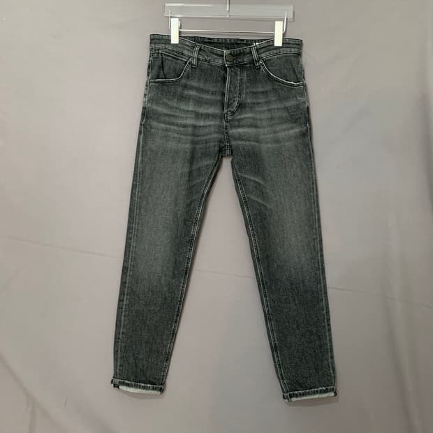 30인치 PT토리노 레게 롤업 워싱 스판 흑청 데님 청바지