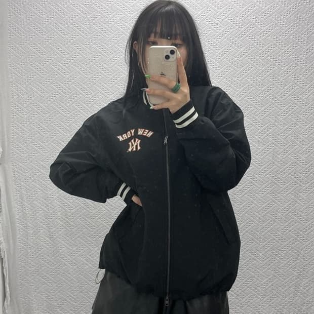 MLB 뉴욕양키스 올드스쿨 빈티지 프린팅 바시티 자켓 S C09249