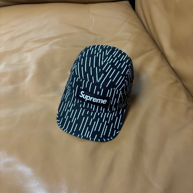 슈프림 캠프캡 모자 박스로고 밀리터리 블랙