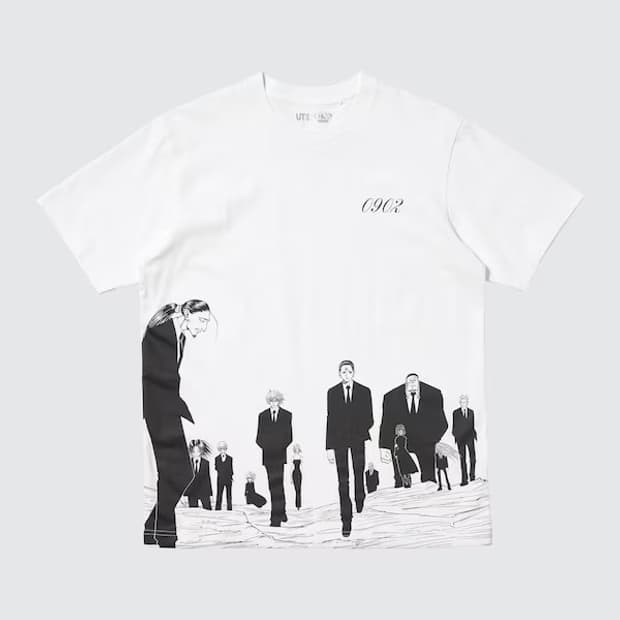 유니클로 UT 슈에이샤 창립 100주년 헌터 x 헌터 티셔츠 화이트