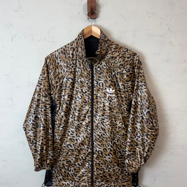 아디다스 빈티지 리버시블 레오파드 트랙탑 져지