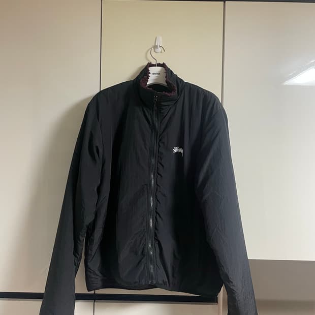 스투시 쉐르파 리버시블 자켓 버건디