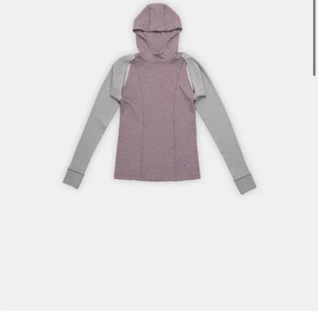 콜로신스 nue nue trans 후드 티셔츠 그레이 캔디 스트라이프