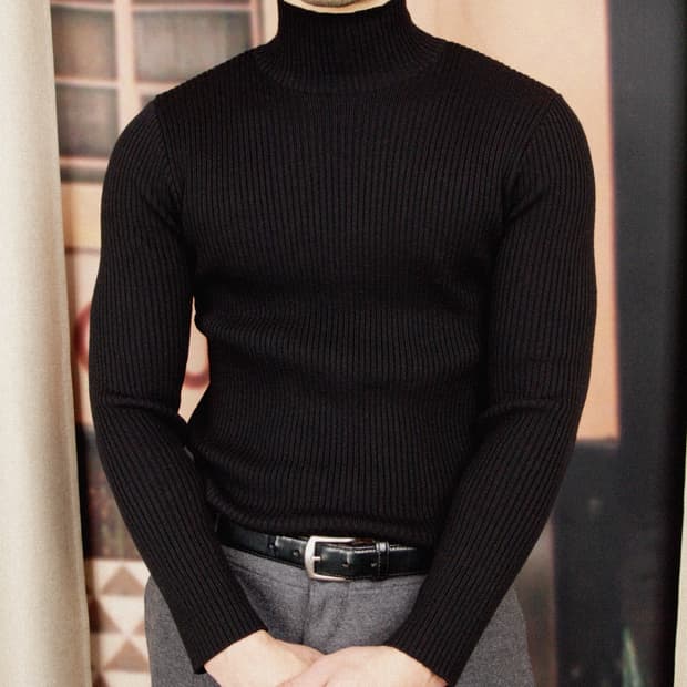 Merino Wool Mockneck Knit