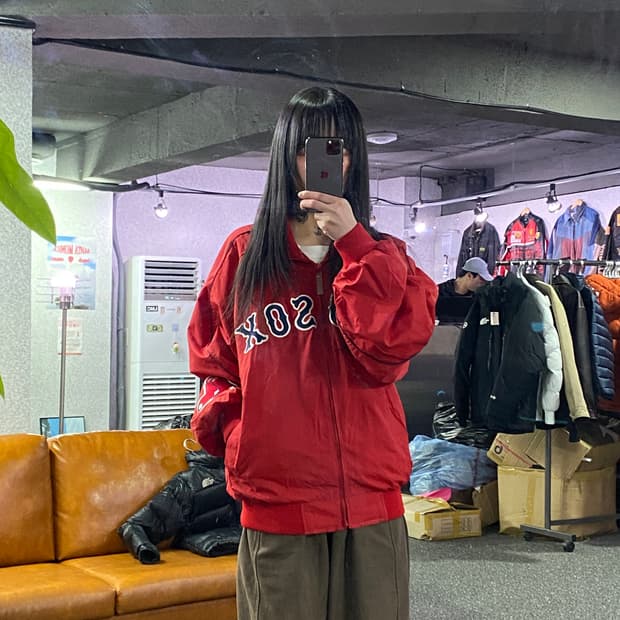 마제스틱 보스턴 레드삭스 MLB어센틱 스타디움 바시티자켓 A7