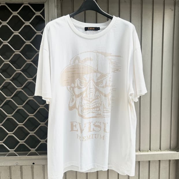 EVISU printing tee -white