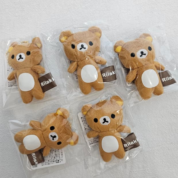 리락쿠마 봉제인형키링 