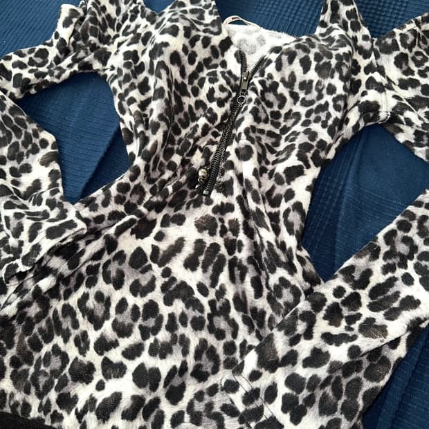 오네 갸루 호피 오프숄더 원피스