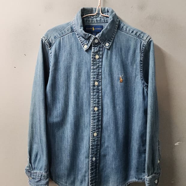 폴로 랄프로렌 보이즈 청 데님 셔츠
