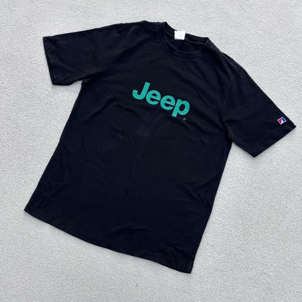 L 지프 빅로고 프린팅 반팔 티셔츠 0413E