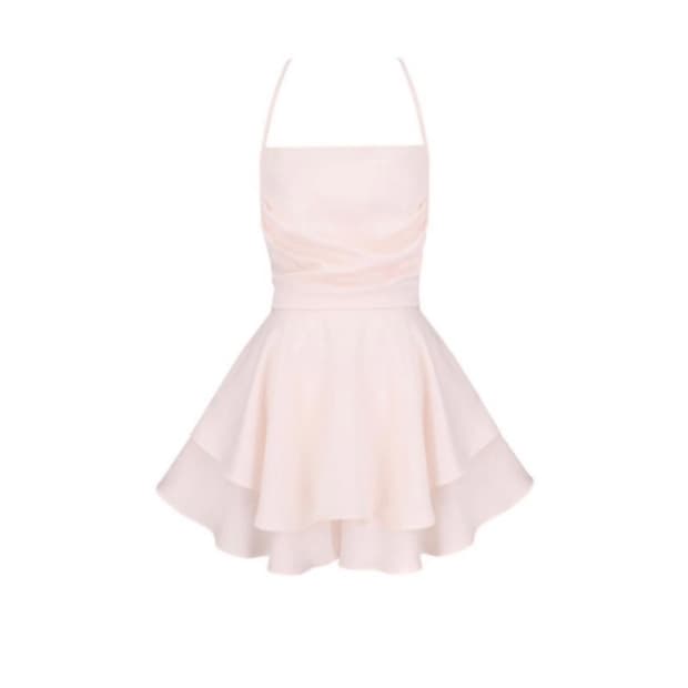 coap 코프 Romantic satin flare dress