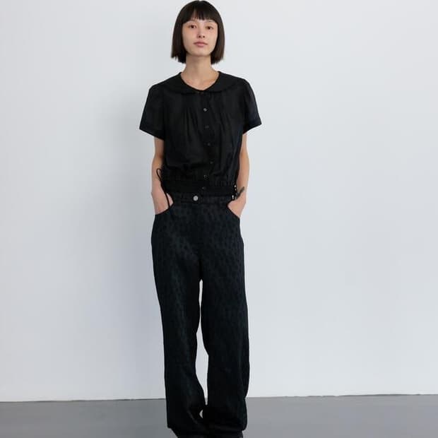 GBH 자카드 스트레이트 팬츠 M