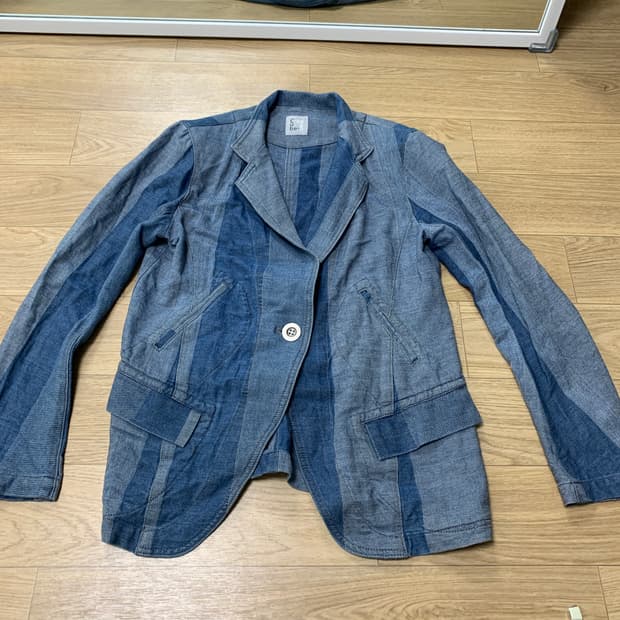 40-90)Cube-cube 패치워크 빈티지 데님자켓