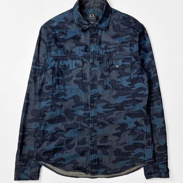 아르마니익스체인지 A/X 00s 카모 플라쥬 웨스턴 셔츠 PN5286