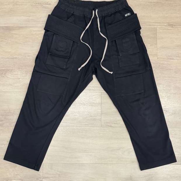 21 S/S 릭오웬스다크쉐도우 크리치 카고 크롭 팬츠