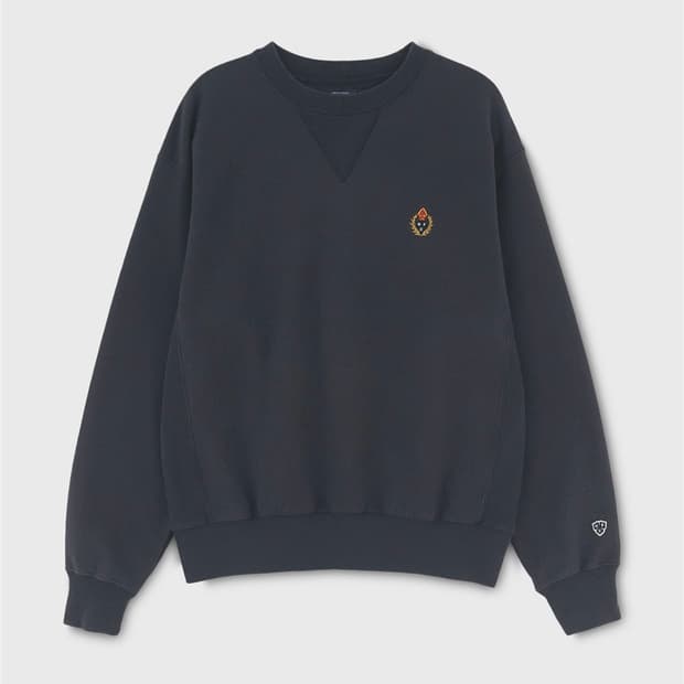 헤리티지플로스 CREST 221 REVERSE CREWNECK 차콜