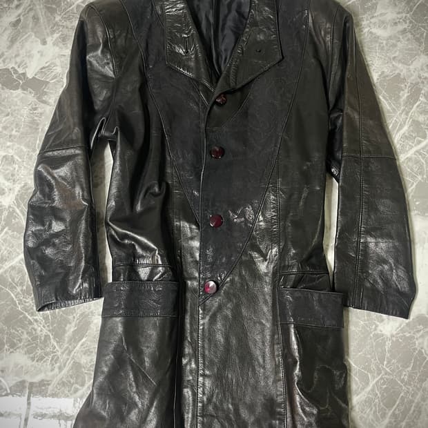 leather vintage pattern jacket