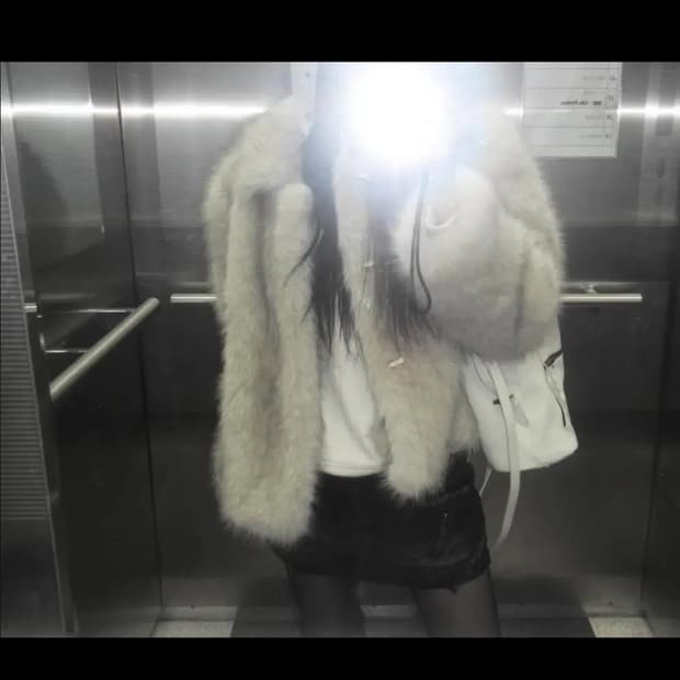 슬립오버 블랙업 퍼자켓