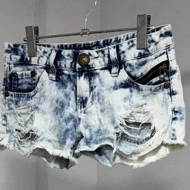 빈티지 타이다이 숏팬츠 데미지 쇼츠