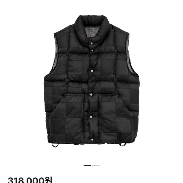 (4) 폴리테루 패치드 다운 푸퍼 베스트 블랙