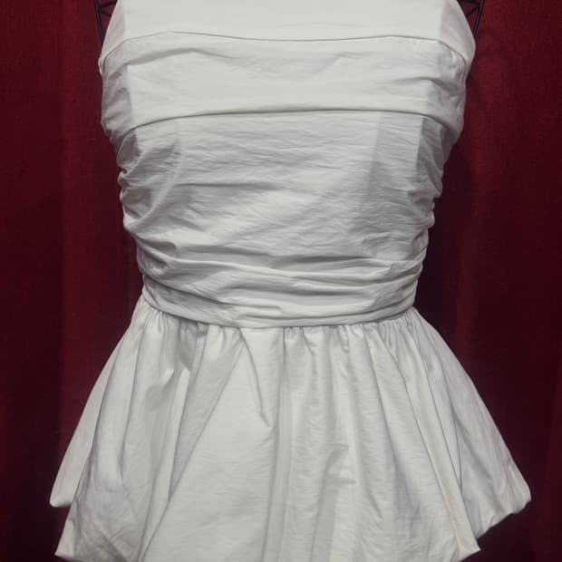 셔링 페플럼 튜브탑 S