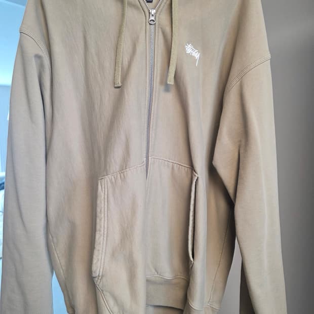 스투시 후드집업 베이지 XL