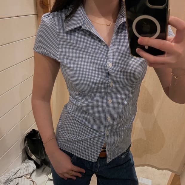 Brandy meille 체크셔츠