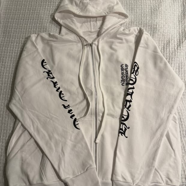 크롬하츠 화이트 후드집업