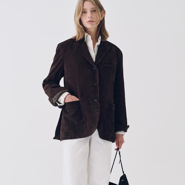 낫띵리튼 Suede Leather Tailored Jacket