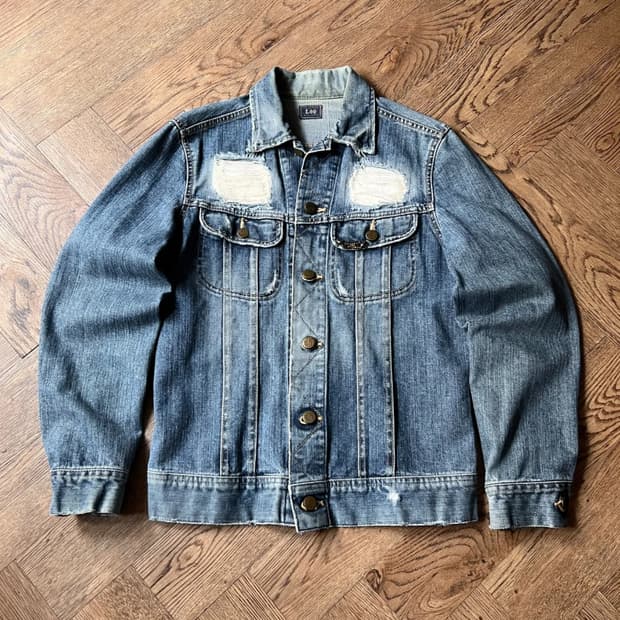 [S]Lee 재팬메이드 빈티지 데미지 트러커 자켓