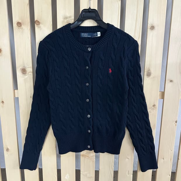 (S) 폴로 랄프로렌 네이비 케이블 니트 가디건