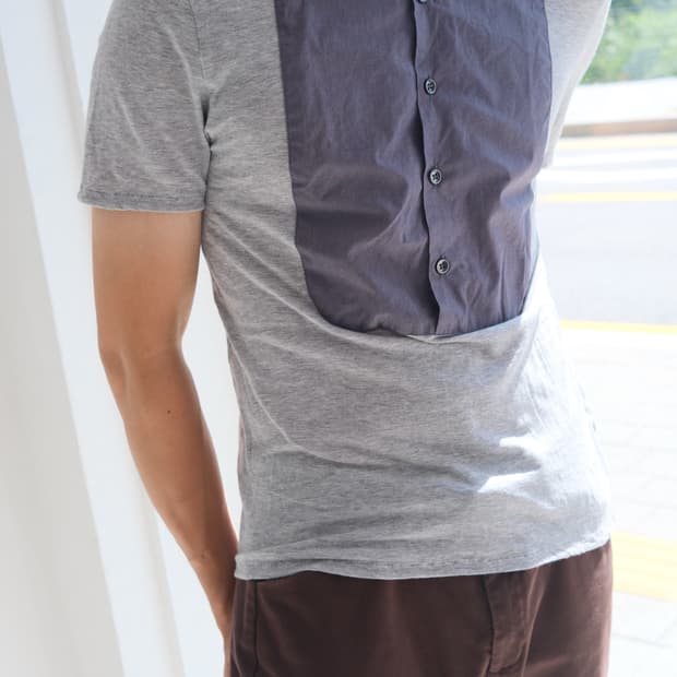 Henley neck t-shirt