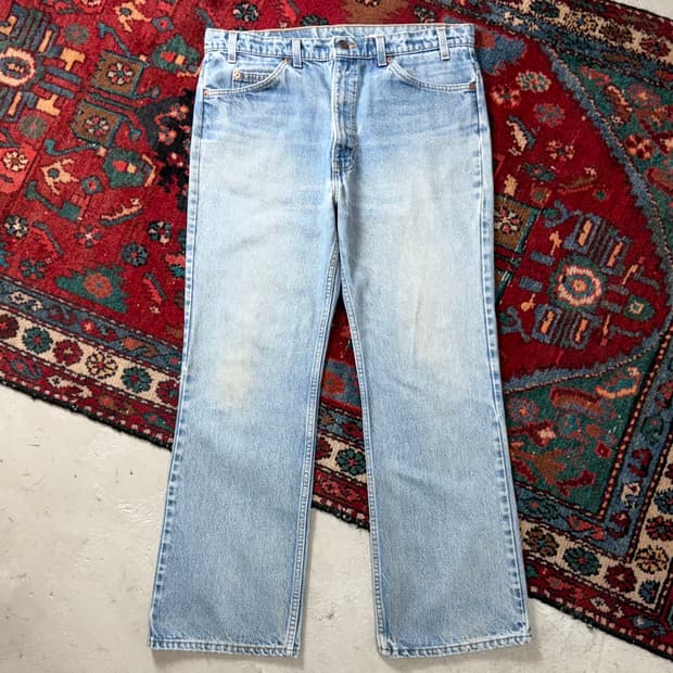 90's USA Made 빈티지 리바이스 517 오렌지탭 부츠컷 플레어진