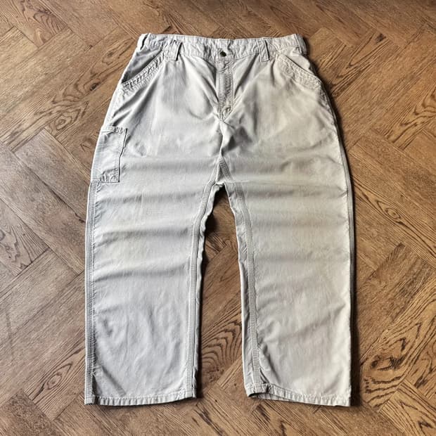 [36]칼하트 USA 탄 라이트캔버스 싱글니 카펜터 워크 팬츠