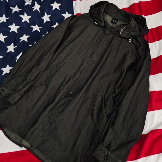 SYSTEM 시스템 야상 후드 점퍼 자켓 올리브