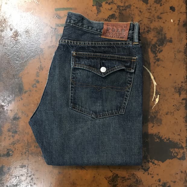 폴로랄프로렌 인디고 워시드 데님 팬츠 허리 37 