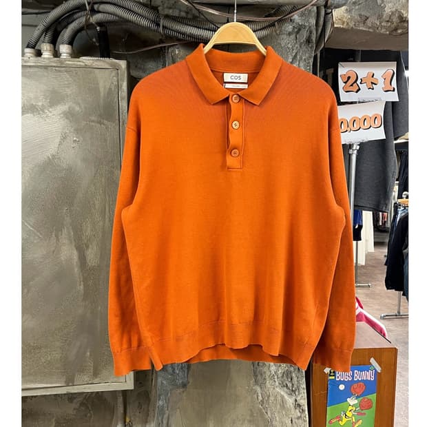 코스 카라 니트 오렌지 M #csz4140