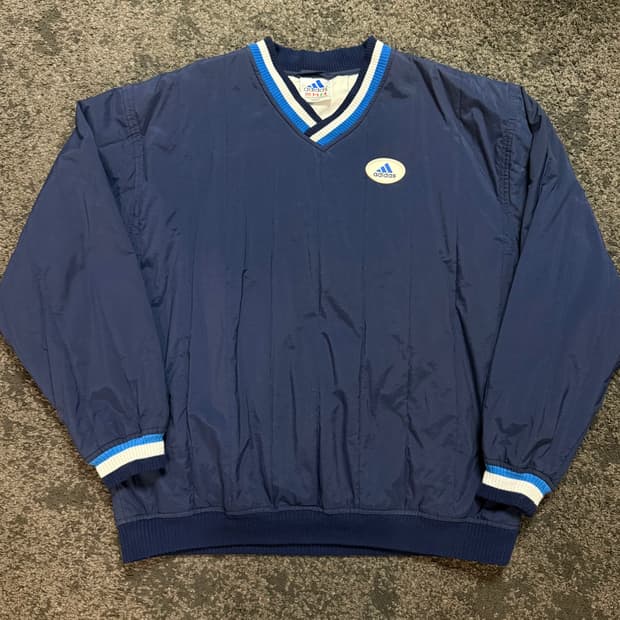 (XL) 90년대 빈티지 아디다스 브이넥 스웻셔츠