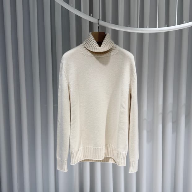 (A+/50) / 로로피아나 터틀넥 캐시미어 니트 아이보리