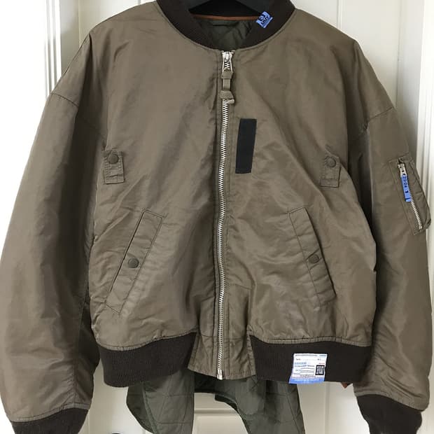 @새상품@ 미하라야스히로 런웨이 판초 ma-1 봄버 오버사이즈 