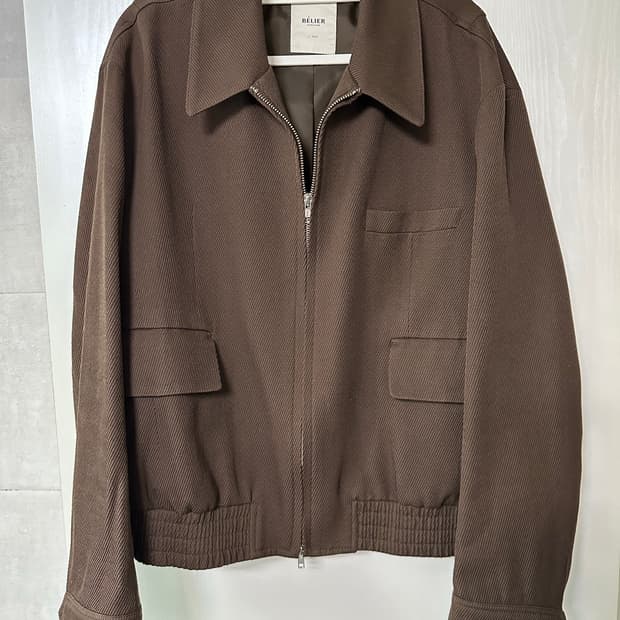 벨리에 다이애그널 자켓 브라운