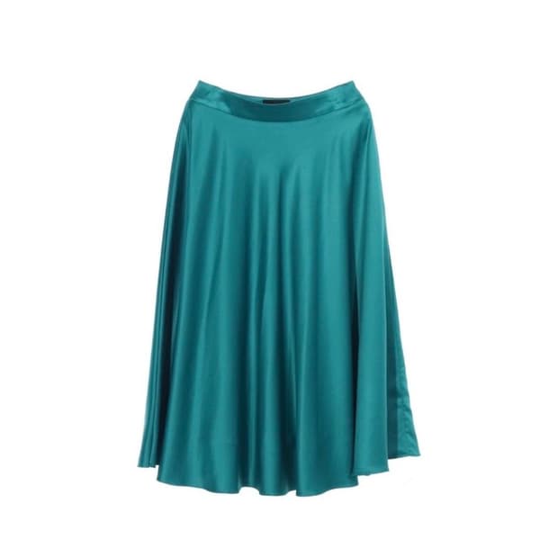 청록색 미디스커트