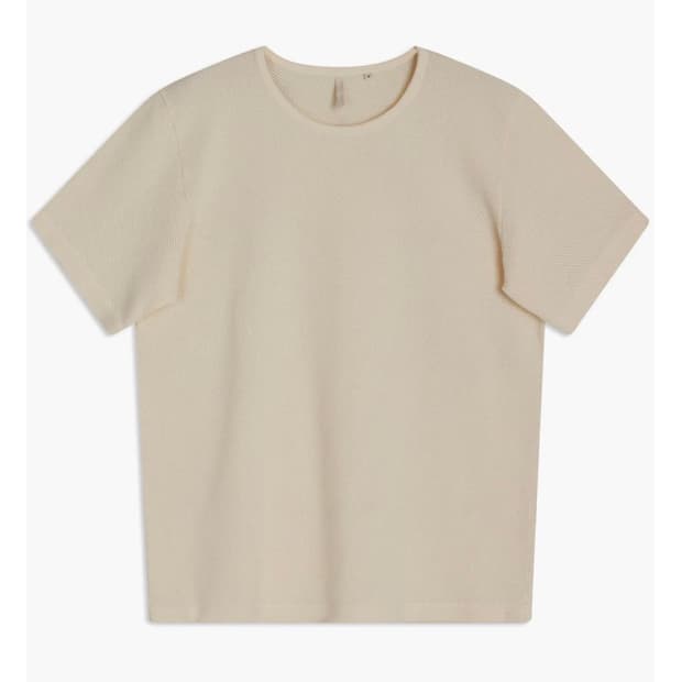 (새상품)메쉬 크루 화이트 티셔츠